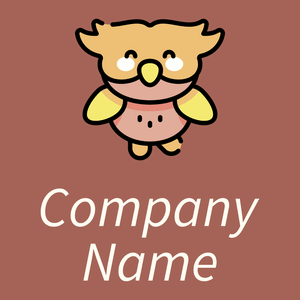 Outlined Owl logo on a Au Chico background - Abstrakt
