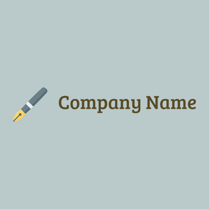 Feather pen logo on a Jungle Mist background - Comunicaciones