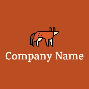 Coyote logo on a Christine background - Animales & Animales de compañía