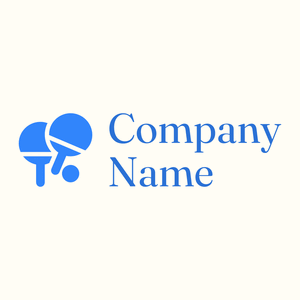 Table tennis logo on a Floral White background - Juegos & Entretenimiento