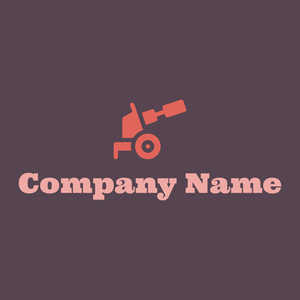 Cannon on a Purple Taupe background - Abstracto