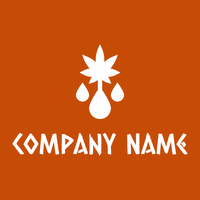 Cannabis logo on a Tenne (Tawny) background - Medisch & Farmaceutisch
