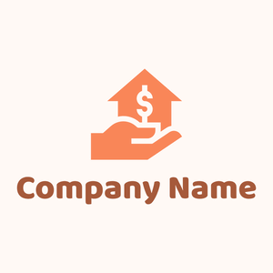 Mortgage loan logo on a Seashell background - Bienes raices & Hipoteca