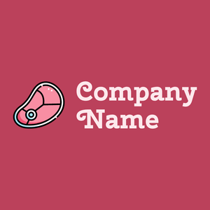 Meat logo on a Rouge background - Alimentos & Bebidas