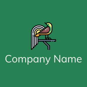Bird of paradise logo on a Sea Green background - Sommario
