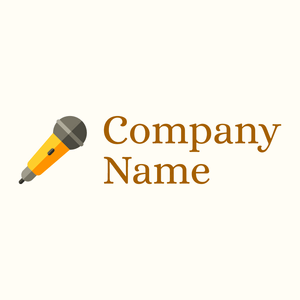 Microphone logo on a Floral White background - Arte & Entretenimiento