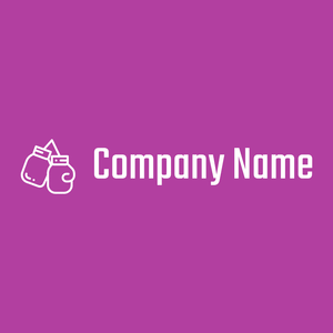 Boxing gloves logo on a Mulberry background - Nettoyage & Entretien