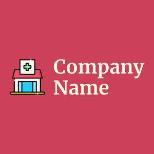 Health clinic logo on a Mandy background - Medical & Farmacia