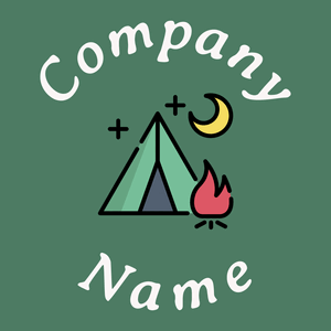 Camping logo on a Como background - Abstracto