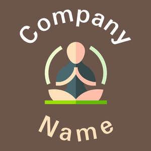 Yoga logo on a Domino background - Religion et spiritualité
