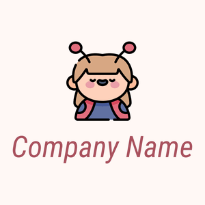 Ladybug logo on a Seashell background - Animales & Animales de compañía
