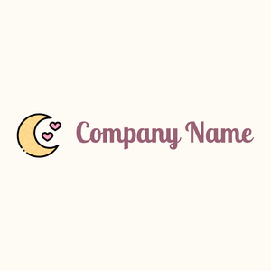 Moon logo on a Floral White background - Reise & Hotel