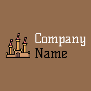 Castle logo on a Dark Tan background - Abstracto