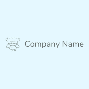 Owl logo on a Alice Blue background - Abstrakt