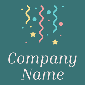 Confetti logo on a Ming background - Abstrait