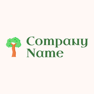 Tree logo on a Seashell background - Florale