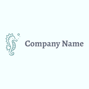 Seahorse logo on a Azure background - Tiere & Haustiere