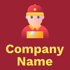 Delivery courier logo on a Mandarian Orange background - Auto & Voertuig