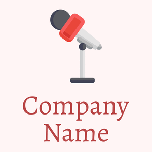 Microphone logo on a Snow background - Arte & Entretenimiento