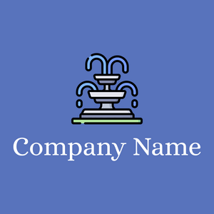 Fountain logo on a Havelock Blue background - Arquitetura