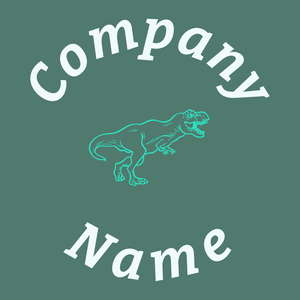 Tyrannosaurus rex logo on a Dark Green Copper background - Categorieën