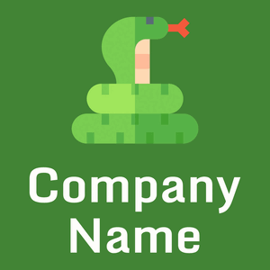 Snake logo on a Japanese Laurel background - Dieren/huisdieren