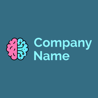 Brain logo on a Astral background - Abstrait