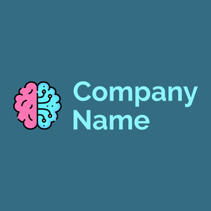 Brain logo on a Astral background - Abstrait