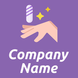 Manicure logo on a Purple Mountain's Majesty background - Moda & Bellezza