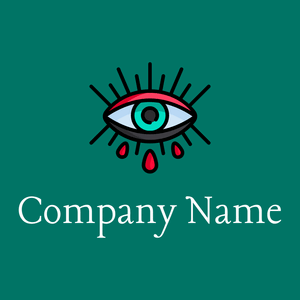 Eye logo on a Tropical Rain Forest background - Abstrait