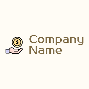 Dollar coin on a Floral White background