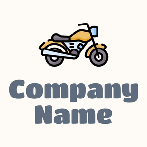 Yellow Motorcycle on a Floral White background - Abstrait