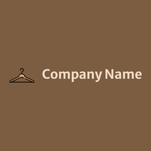 Clothes hanger logo on a Dark Wood background - Moda & Belleza