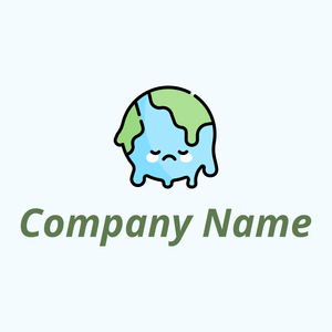 Outlined Global warming logo on a Alice Blue background - Medio ambiente & Ecología