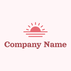 Sunrise logo on a Lavender Blush background - Abstrait