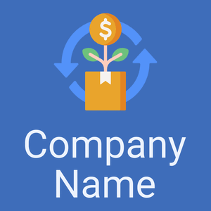 Sustainable logo on a Curious Blue background - Empresa & Consultantes