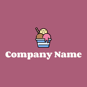 Ice cream logo on a Tapestry background - Nourriture & Boisson