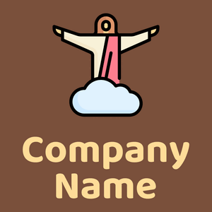 Jesus logo on a Old Copper background - Religiosidade