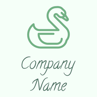 Swan logo on a Mint Cream background - Animais e Pets