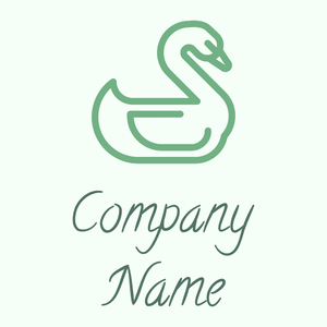 Swan logo on a Mint Cream background - Animales & Animales de compañía