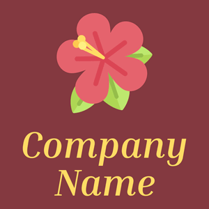 Hibiscus logo on a Stiletto background - Floral