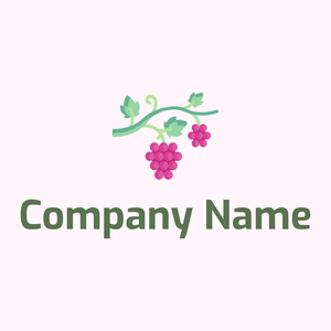 Grapes logo on a Lavender Blush background - Agricoltura
