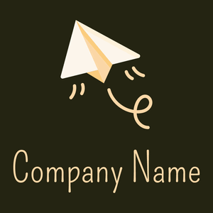 Old Lace Paper plane on a Turtle Green background - Indústrias