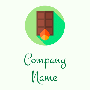 Chocolate bar logo on a Honeydew background - Nourriture & Boisson