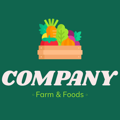 Green farm logo background - Nourriture & Boisson