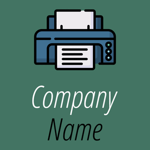 Printer logo on a Dark Green Copper background - Medical & Farmacia
