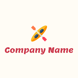Rafting logo on a Floral White background - Domaine sportif