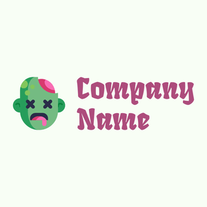 Zombie logo on a Honeydew background