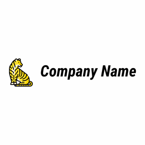 Yellow Tiger logo on a White background - Tiere & Haustiere