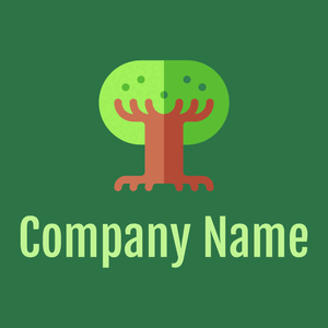 Tree of life logo on a Green Pea background - Religión